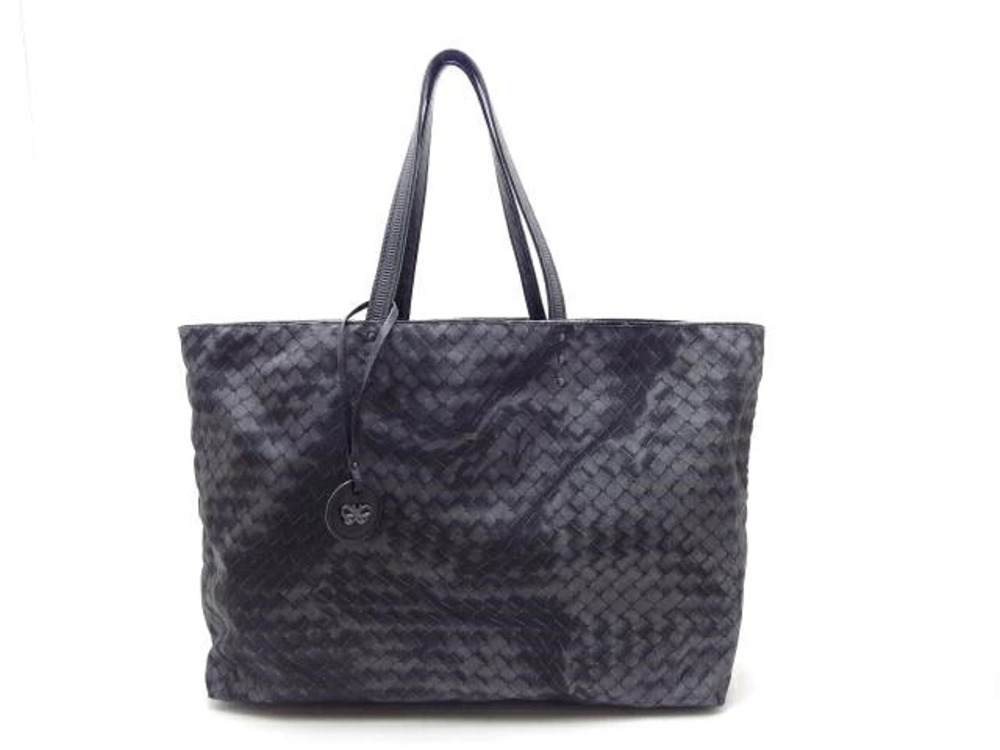 BOTTEGA VENETA Tote Bag Intrecciato Illusion Gray Black